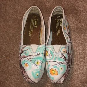 Custom designed Toms slide on shoes